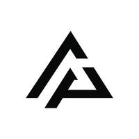 Letter Ap or Pa triangle shape modern branding logo vector