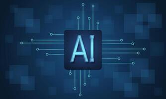 background with artificial intelligence. Artificial intelligence. vector