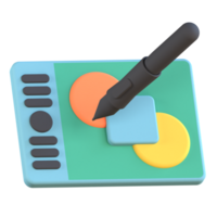 3D Illustration drawing tablet png