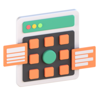 3D Illustration of visual hierarchy png