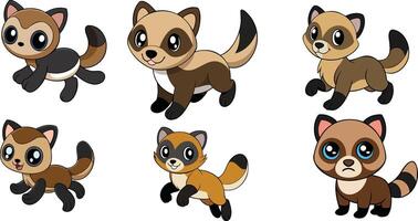Black Footed Ferret design ,animal design vector