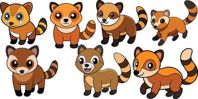 Coati flat design ,animal design vector