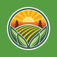 Farming Logo Illustration on solid background vector