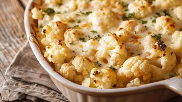 Cheesy Baked Cauliflower with Eggs and Cream photo