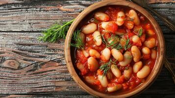 Rustic White Beans in Tomato Sauce photo