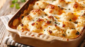 Cheesy Baked Cauliflower with Eggs and Cream photo