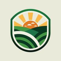 Agriculture Logo illustration black and white vector