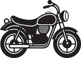 illustration of a retro motorcycle silhouette black and white vector