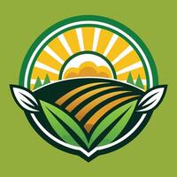 Farming Logo Illustration on solid background vector