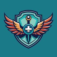 Medical Logo Illustration on solid background vector