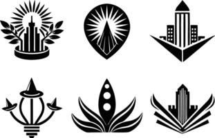 set off minimal corporate logo illustration black and white vector