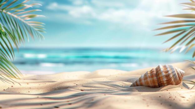 concha en la playa foto