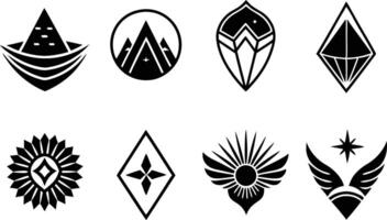 set off Modern minimal businness logo design on white background vector