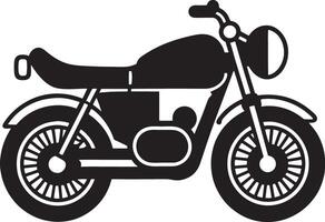 illustration of a retro motorcycle silhouette black and white vector