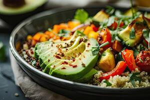 Vegetables with quinoa photo