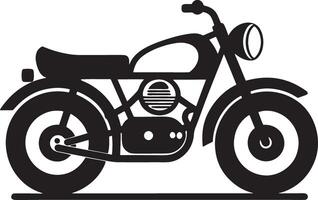 illustration of a retro motorcycle silhouette black and white vector