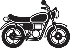 illustration of a retro motorcycle silhouette black and white vector