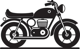 illustration of a retro motorcycle silhouette black and white vector