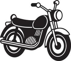 illustration of a retro motorcycle silhouette black and white vector