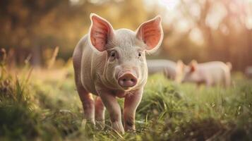 Portrait of Walking Piglet photo