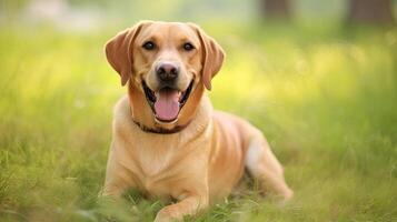 Labrador on the Grass photo