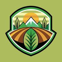 Farming Logo Illustration on solid background vector