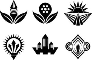 set off minimal corporate logo illustration black and white vector