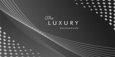Luxury abstract black grey background with silver lines and sparkle geometric shapes. Illustration from about modern template design for a sweet and elegant feeling vector