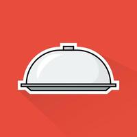 Illustration of Serving Lid in Flat Design vector