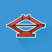 Illustration of Car Jack in Flat Design vector