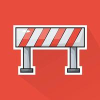 Illustration of Firefighter Road Block in Flat Design vector