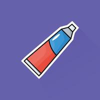 Illustration of Toothpaste in Flat Design vector