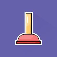 Illustration of Plunger in Flat Design vector