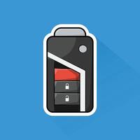 Illustration of Keyless Car Key in Flat Design vector