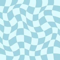 Distorted checkered pattern. Groovy retro hippie seamless pattern. Retro style psychedelic Trendy 70s style. Trippy checkerboard Vintage background. Distorted geometric pattern. Abstract monochrome. vector