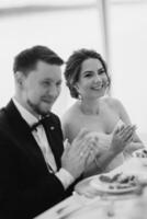 portrait of the newlyweds at the presidium photo