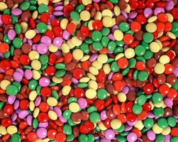 texture of colorful sweets seen from above photo