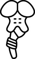 Brainstem Line Icon vector