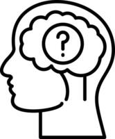 Alzheimer Line Icon vector