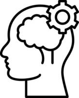 Cognitive Function Line Icon vector