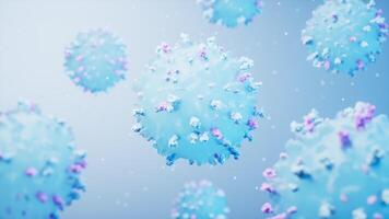 Lymphocytes and biological immune system, 3d rendering. video