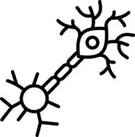 Multipolar Neuron Line Icon vector