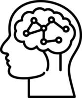 Neural Circuit Line Icon vector