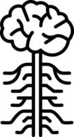 Nervous System Line Icon vector