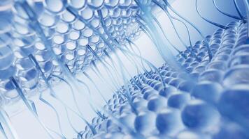 Skin cell background with cosmetics concept, 3d rendering. video