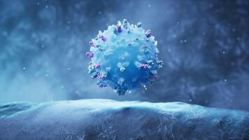 Lymphocytes and biological immune system, 3d rendering. video