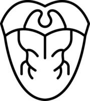 Tongue Line Icon vector