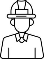 Worker Line Icon vector
