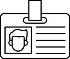 Student Card Line Icon vector