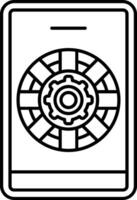 Phone Support Line Icon vector